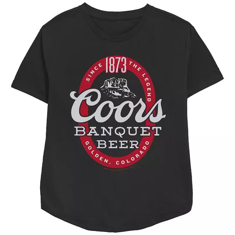 Women's Coors Banquet Beer Graphic Tee, Size: Large, Black Product Image