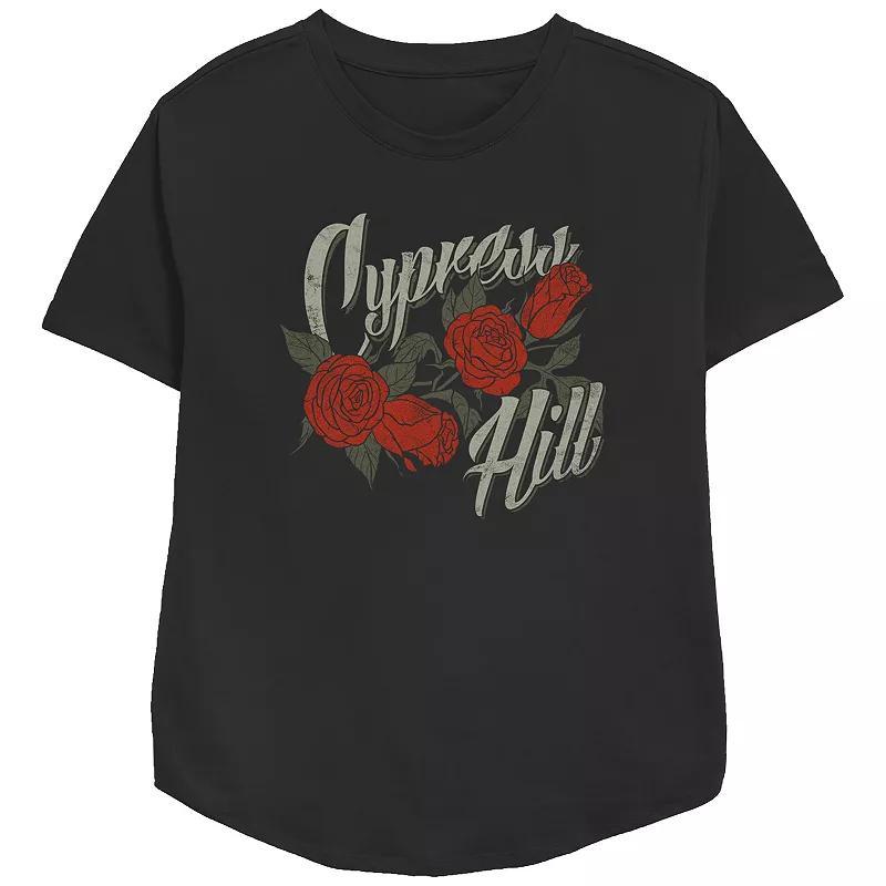 Womens Cypress Hill Roses Logo Relaxed Fit Graphic Tee, Girls Product Image