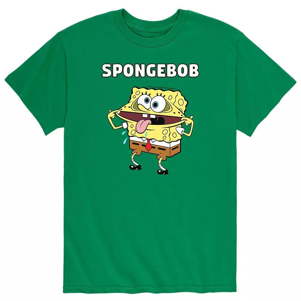 Men's SpongeBob Crazy Face Tee,  Product Image