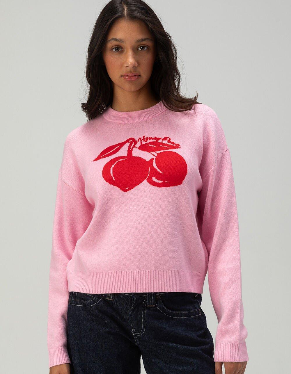 NOISY MAY Cera Cherry Womens Crewneck Sweater Product Image