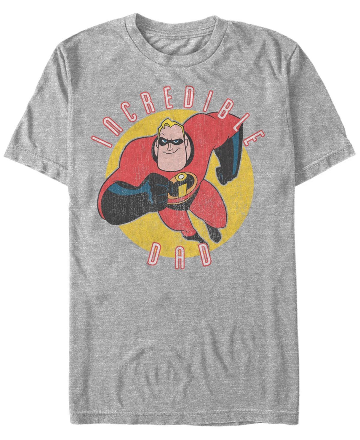 Disney / Pixar's The Incredibles Men's Incredible Dad Tee, Size: Medium, Athletic Grey Product Image