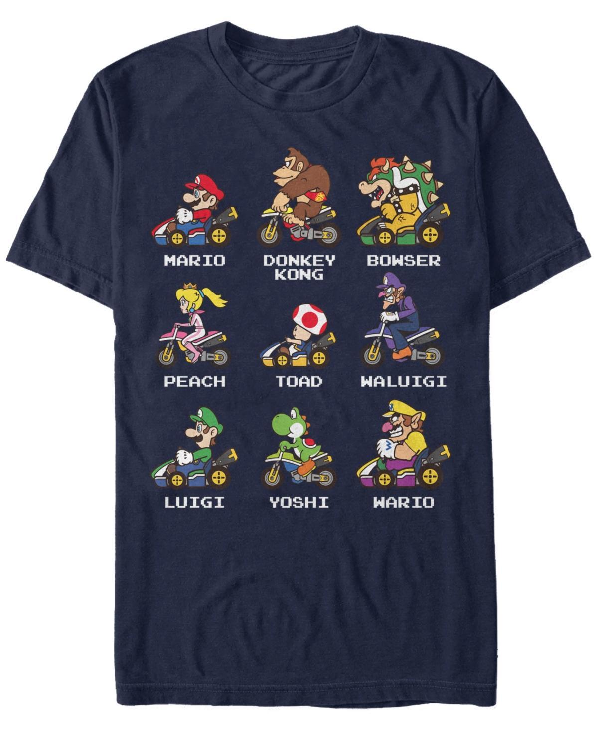 Mens Mario Kart Retro Kart Racers Tee Blue Product Image