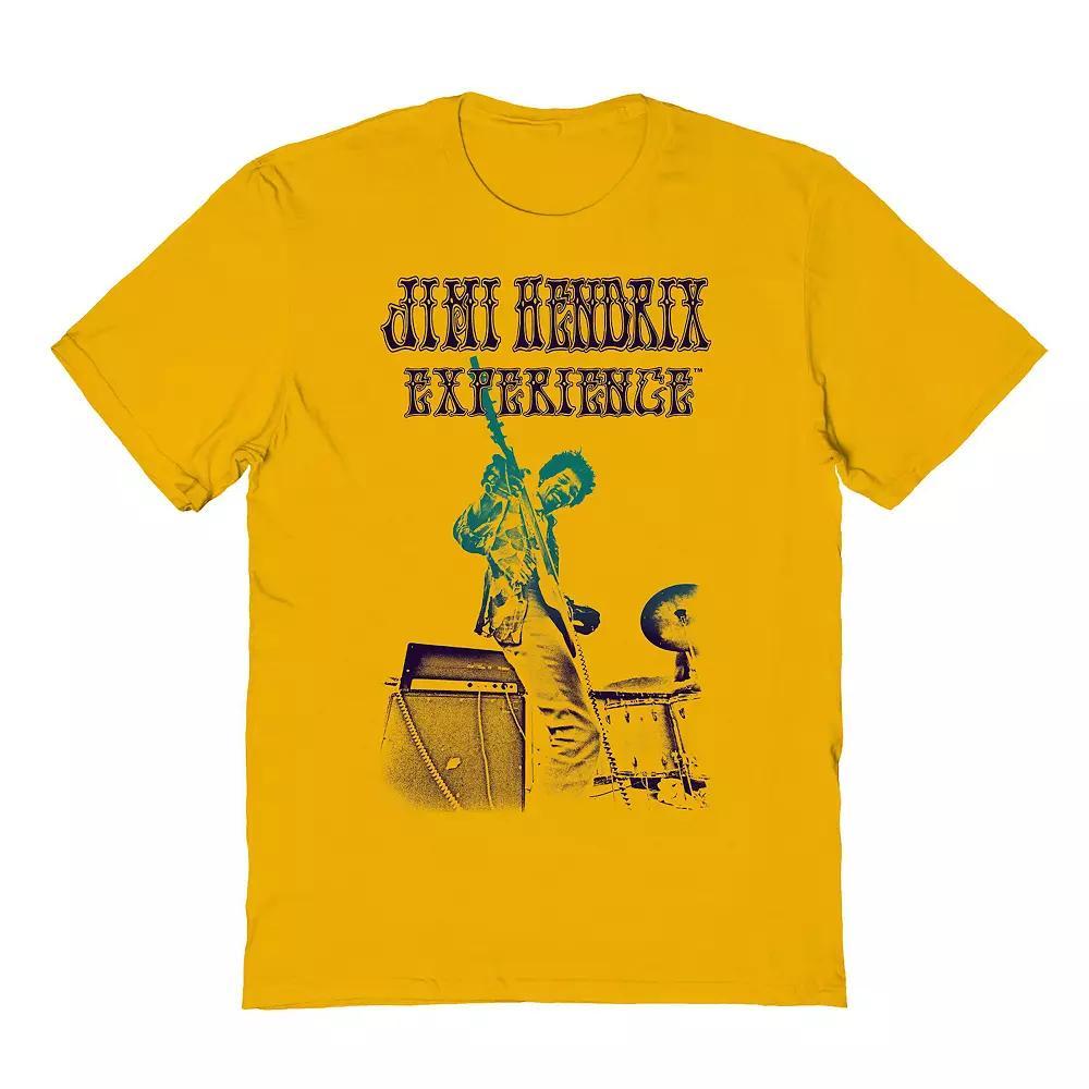 Men's Jimi Hendrix Experience Graphic Tee, Size: XL, Gold Product Image