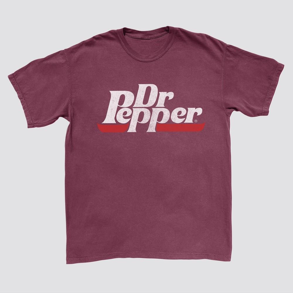 Mens Dr Pepper Short Sleeve Graphic T-Shirt - Maroon Product Image