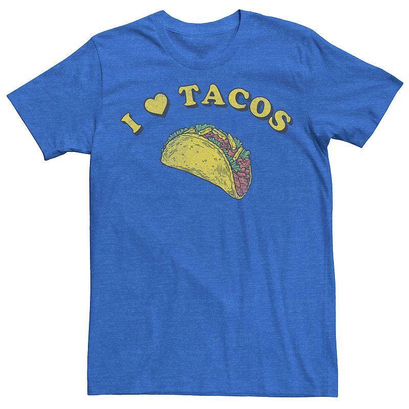 Men's I Love Tacos Tee, Size: Small, Royal Grey Product Image