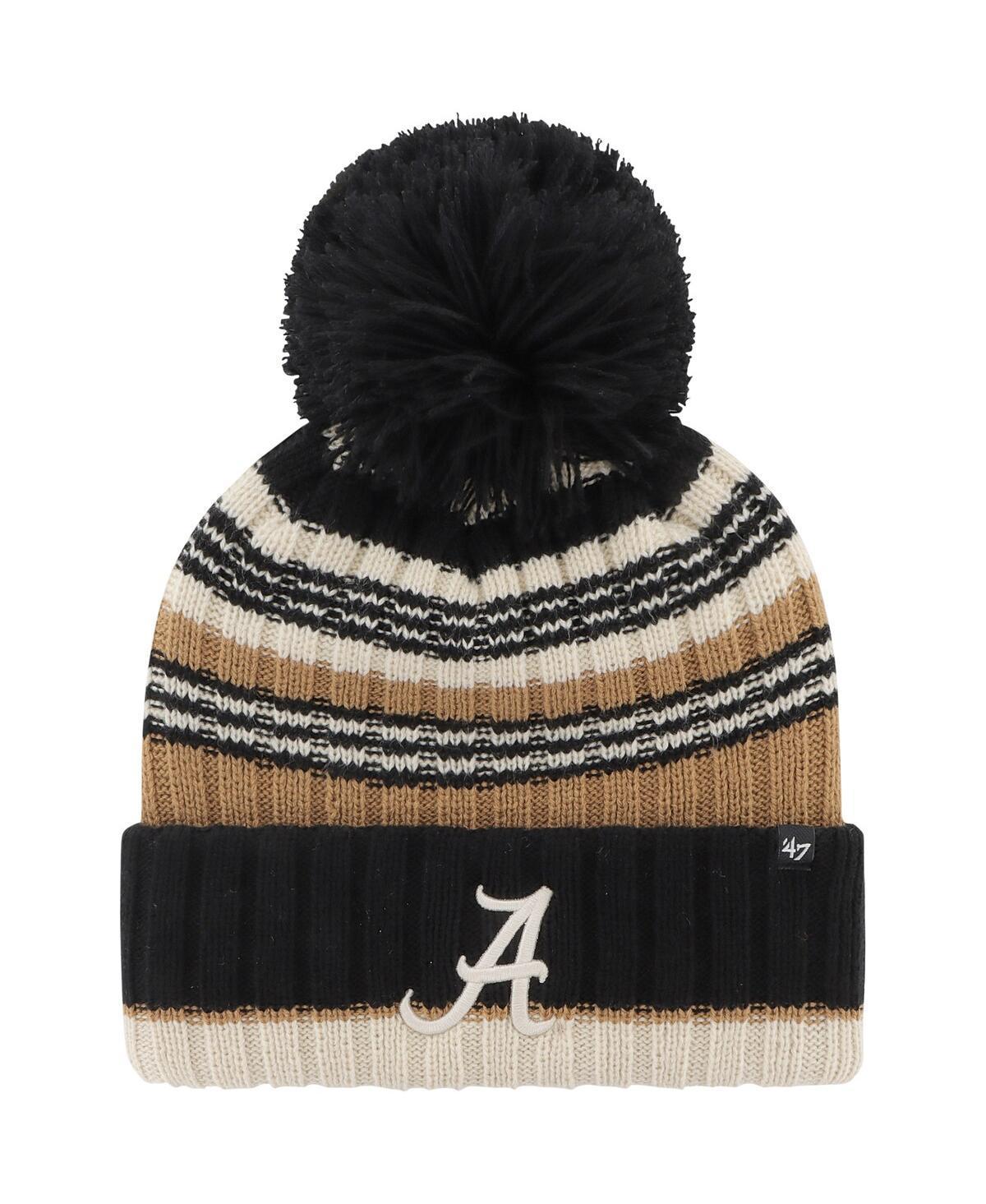 Womens 47 Khaki Alabama Crimson Tide Barista Cuffed Knit Hat with Pom Product Image