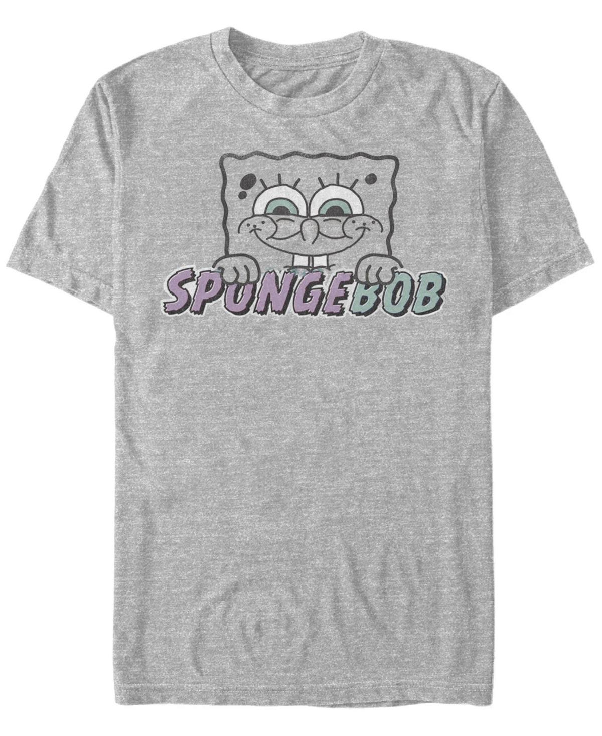 Men's SpongeBob SquarePants Big Face Outline Tee, Size: 3XL, Athletic Grey Product Image