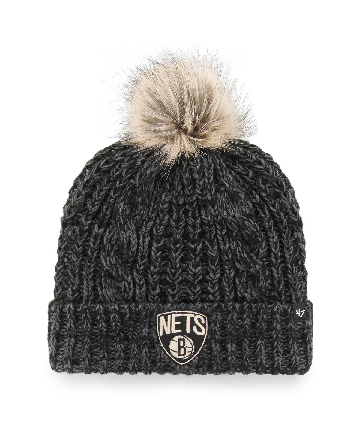 Womens 47 Brooklyn Nets Meeko Cuffed Knit Hat with Pom Product Image