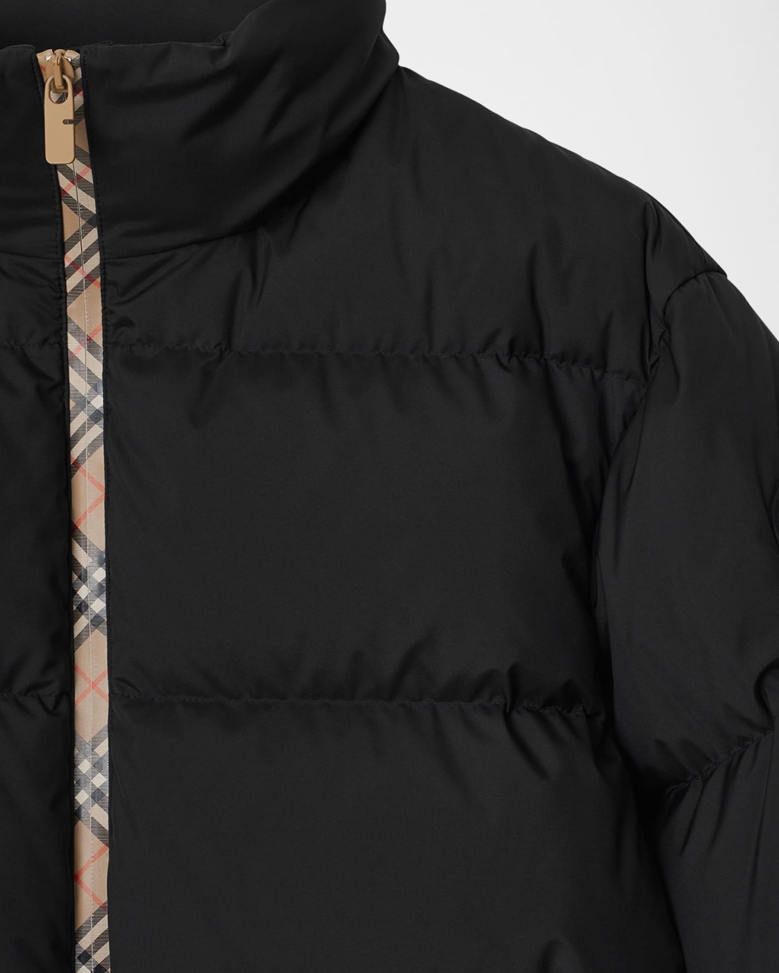 Men's Check-Zip Down Jacket Product Image