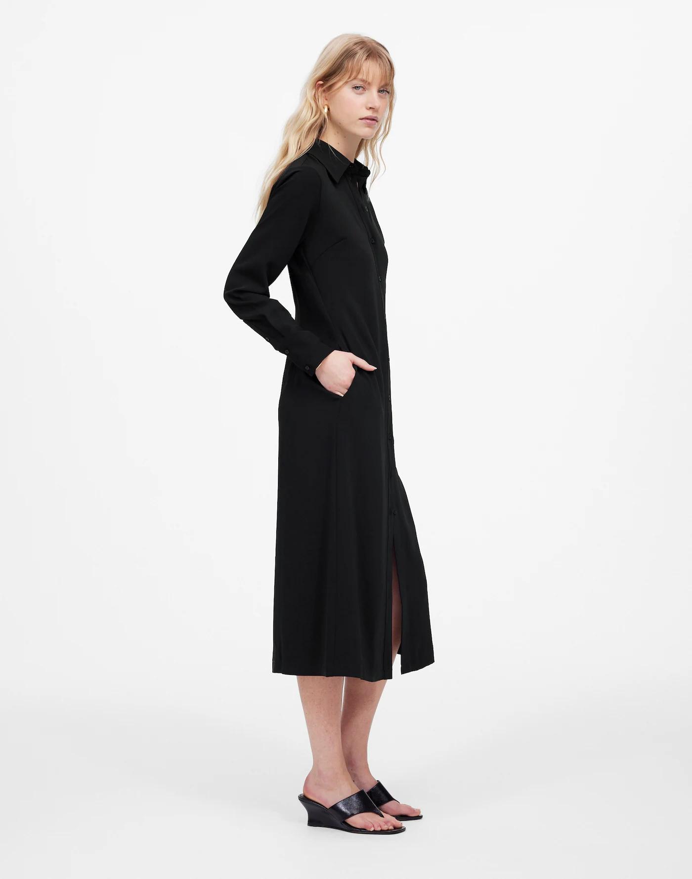 Button-Up Midi Shirtdress Product Image