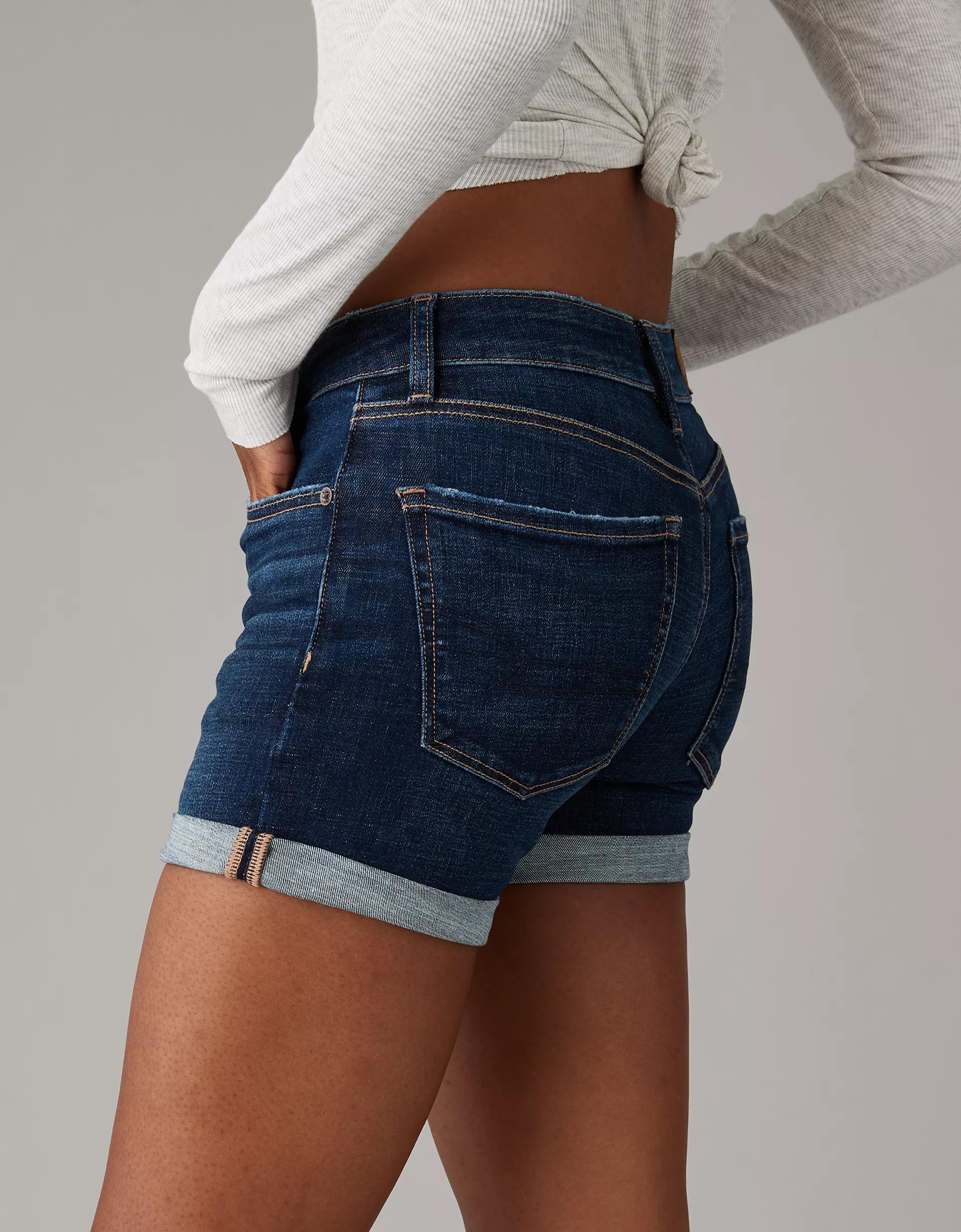 AE Next Level Low-Rise Denim Midi Short Product Image