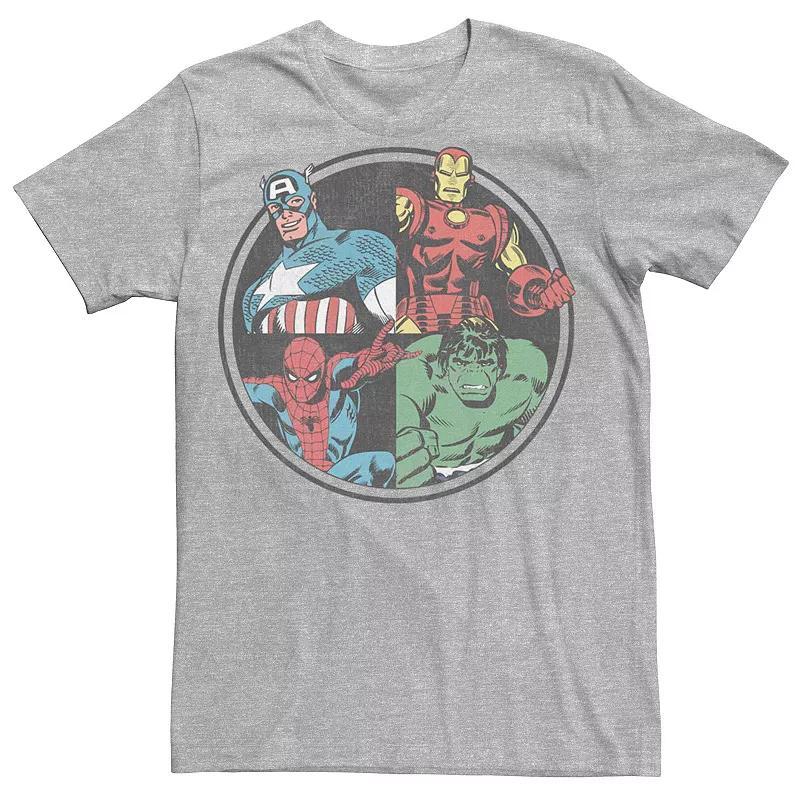 Men's Marvel Avengers Classsic Circle Group Shot Tee, Size: Medium, Athletic Grey Product Image