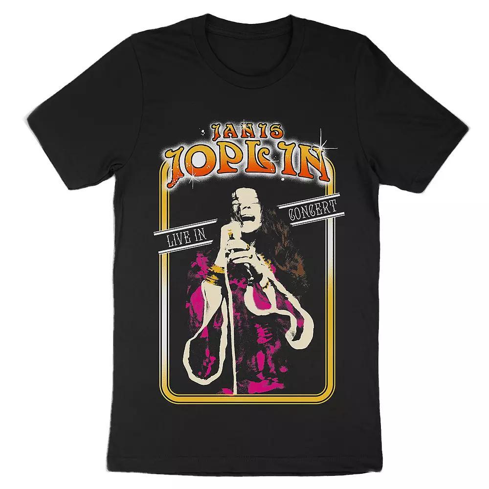 Men's Janis Joplin Live In Concert Tee, Size: Large, Black Product Image