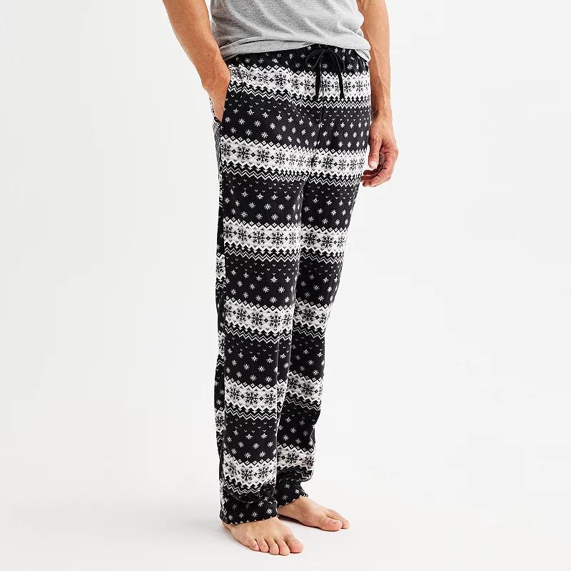 Men's Sonoma Goods For Life® Microfleece Pajama Pants, Size: XXL, Snow Mountain Gray Product Image