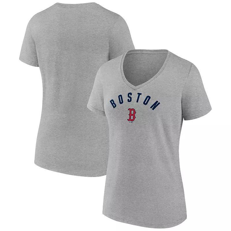 Women's Fanatics Gray Boston Red Sox V-Neck T-Shirt,  Product Image