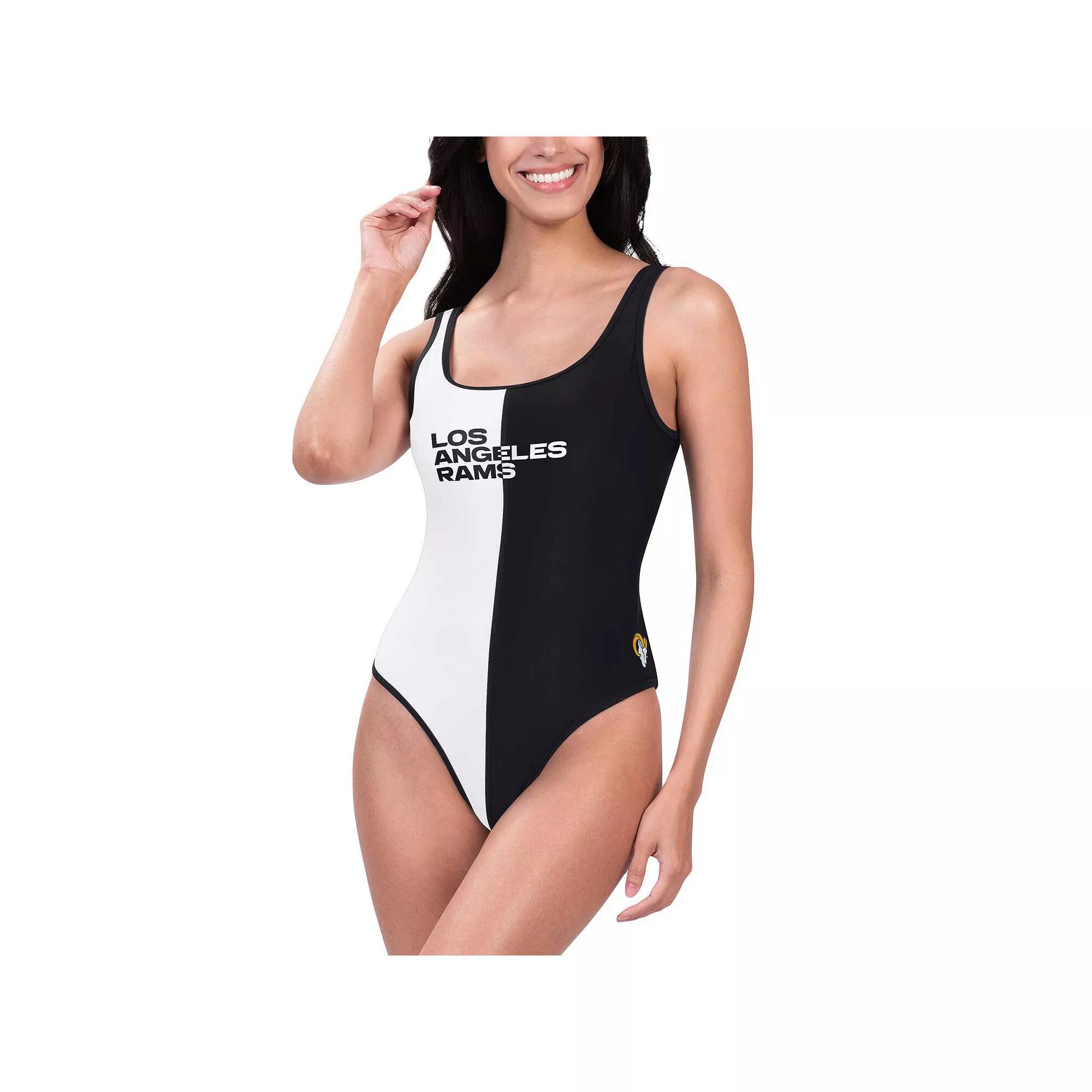 Women's G-III 4Her by Carl Banks Black/White Baltimore Ravens Last Stand One-Piece Swimsuit, Size: XS Product Image