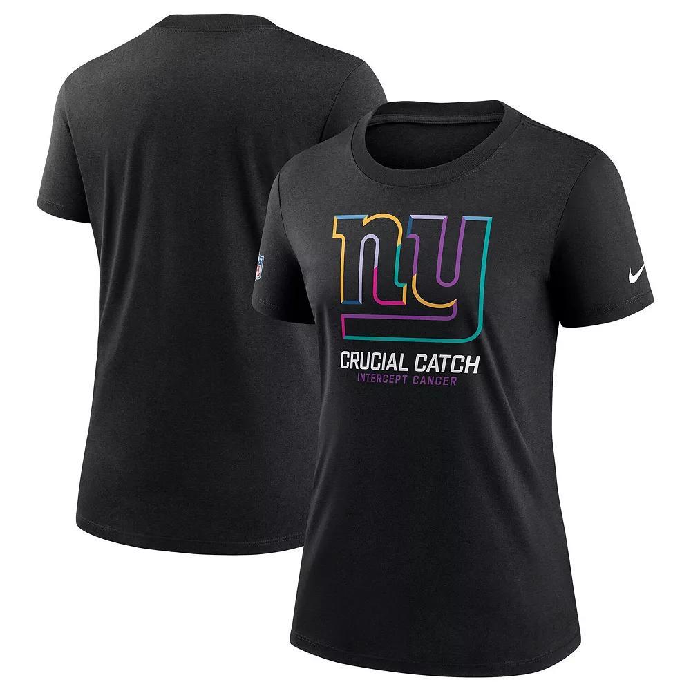 Women's Nike  Black New York Giants 2024 NFL Crucial Catch Tri-Blend T-Shirt, Size: 2XL Product Image