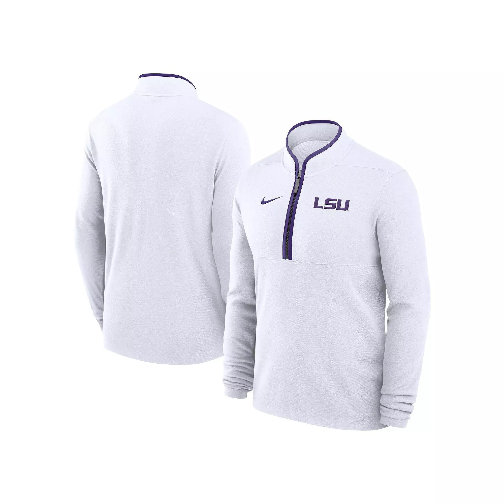 Men's Nike  White LSU Tigers Victory Performance Half-Zip Top, Size: 3XL Product Image