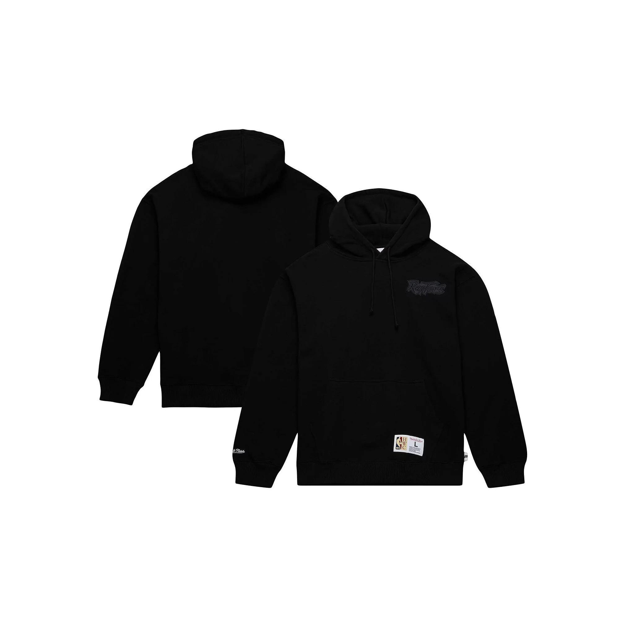 Men's Mitchell & Ness Black Toronto Raptors Hardwood Classics Tonal Pullover Hoodie, Size: 4XL, Rpt Black Product Image