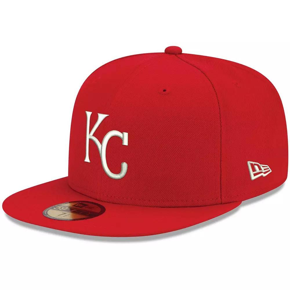Men's New Era Red Kansas City Royals White Logo 59FIFTY Fitted Hat, Size: 7 7/8 Product Image