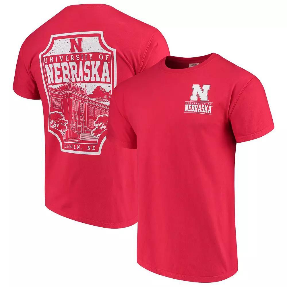 Men's Scarlet Nebraska Huskers Comfort Colors Campus Icon T-Shirt, Size: 2XL, Red Product Image