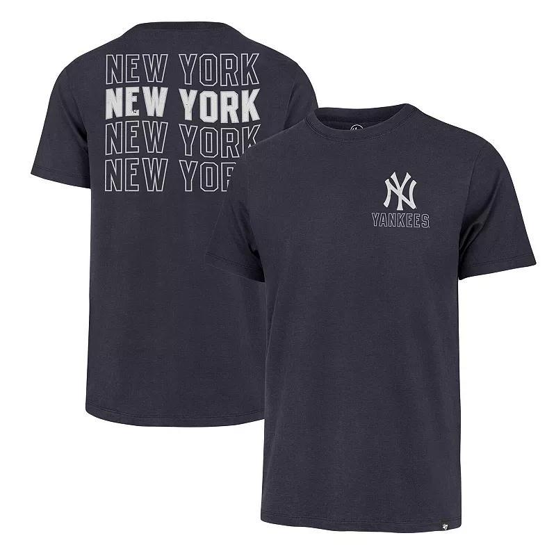 Men's '47 Navy New York Yankees Hang Back Franklin T-Shirt, Size: Medium, Blue Product Image