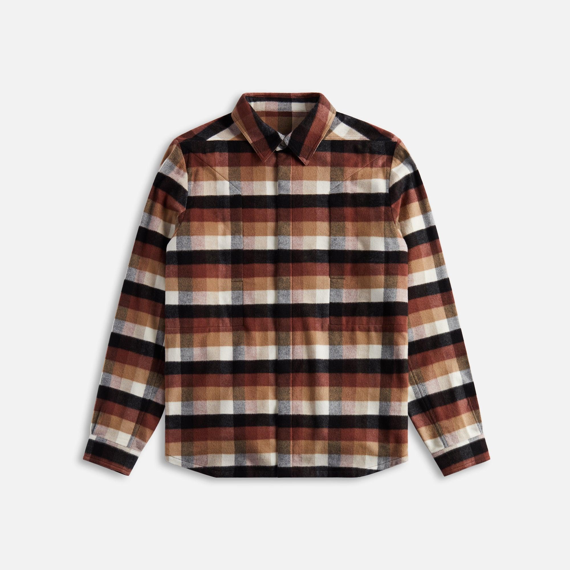 Rick Owens Fogpocket Outershirt - Throat Plaid Male Product Image