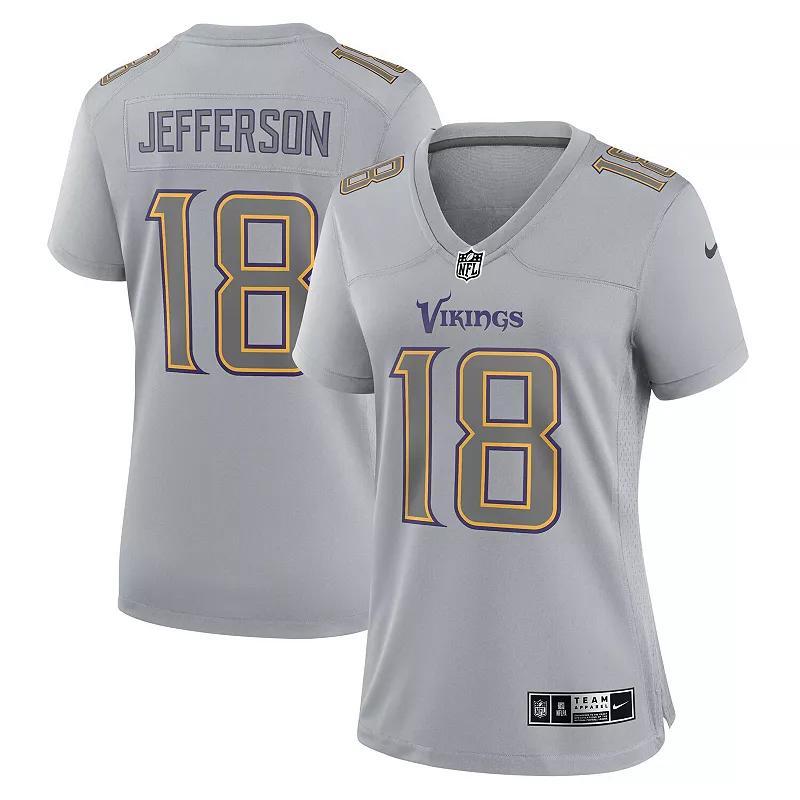Women's Nike Justin Jefferson Gray Minnesota Vikings Atmosphere Fashion Game Jersey,  Product Image