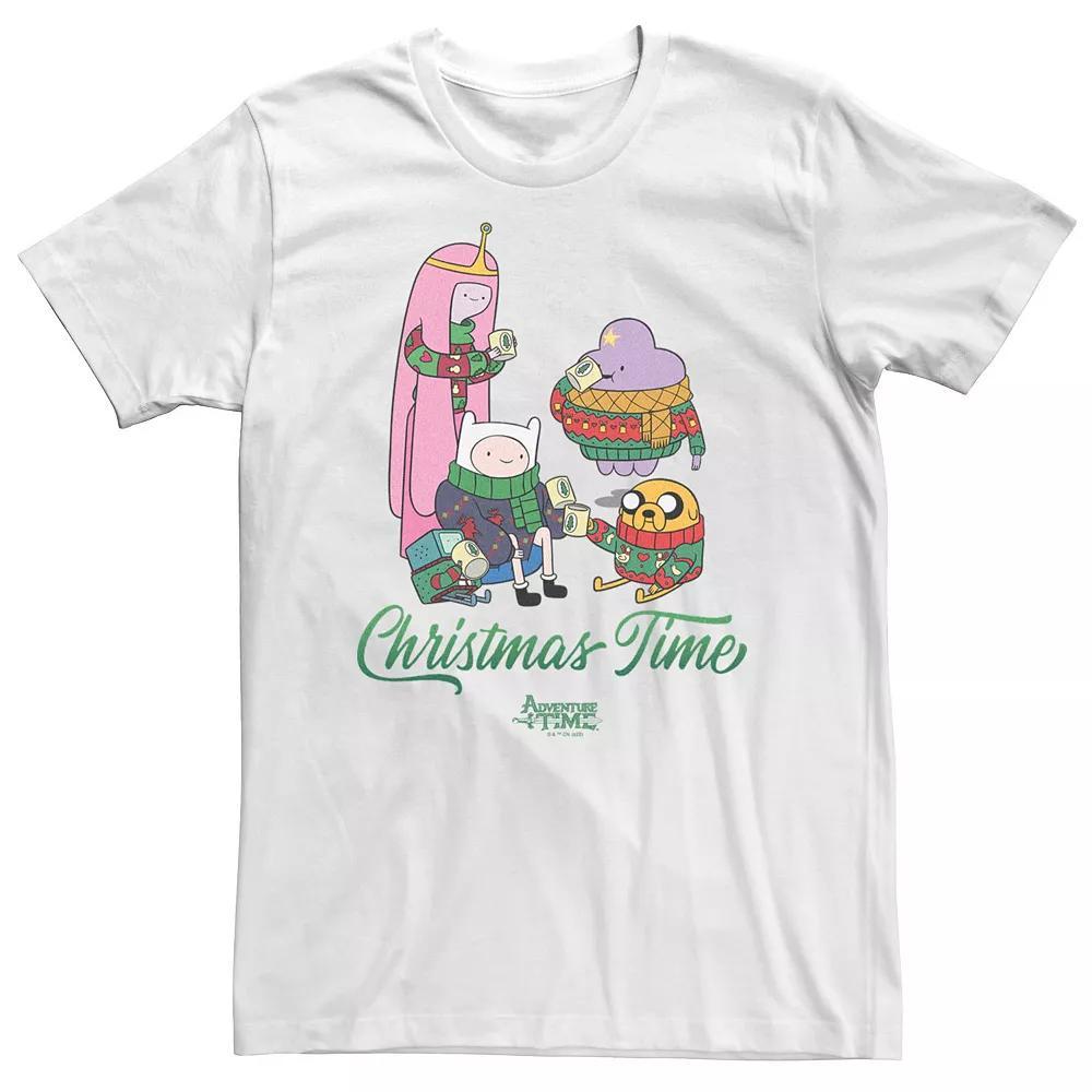 Men's Adventure Time Holidays Christmas Time Season Friends Tee, Size: XL, White Product Image