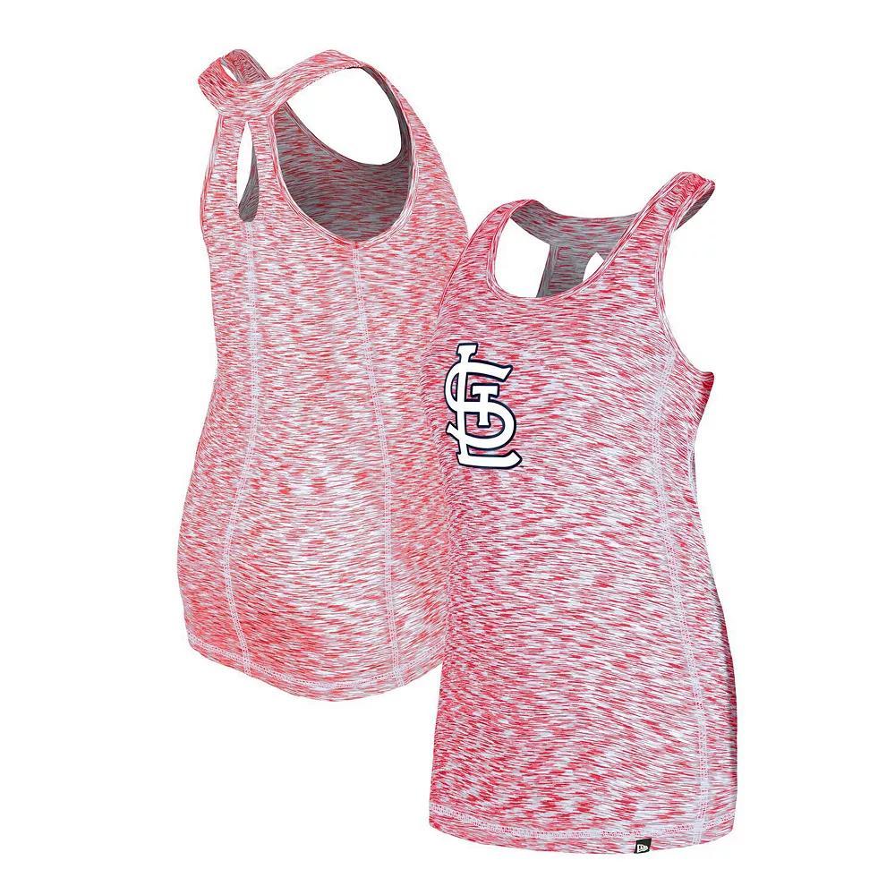 Women's New Era Red St. Louis Cardinals Space Dye Keyhole Back Tank Top, Size: 2XL Product Image