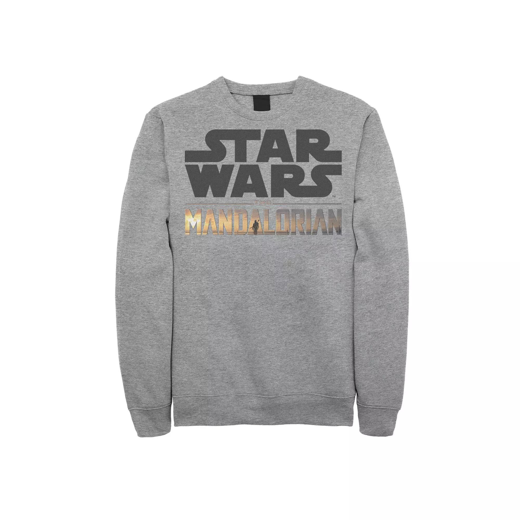 Men's Star Wars The Mandalorian Show Logo Stack Sweatshirt,  Product Image