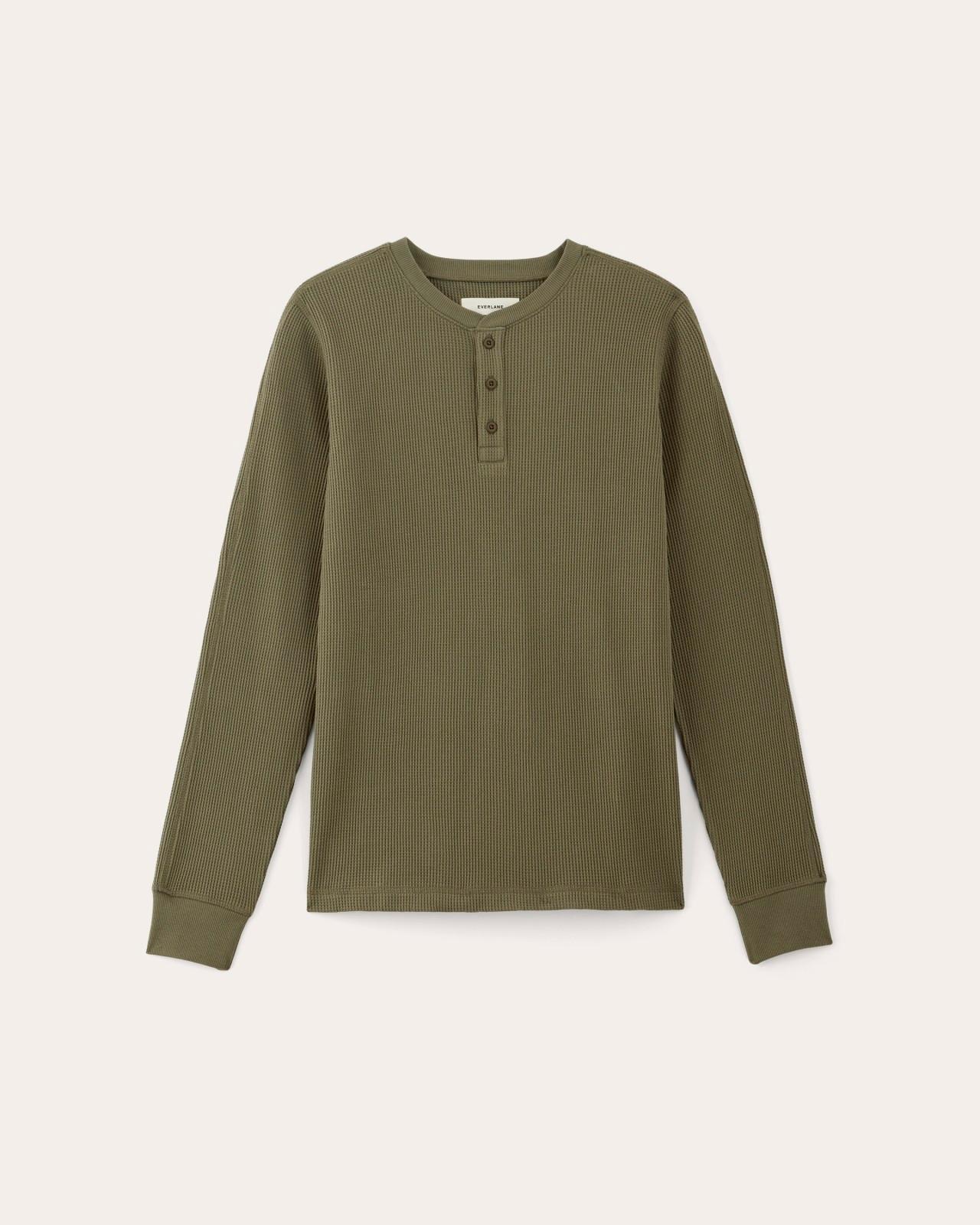 The Waffle Long-Sleeve Henley Product Image