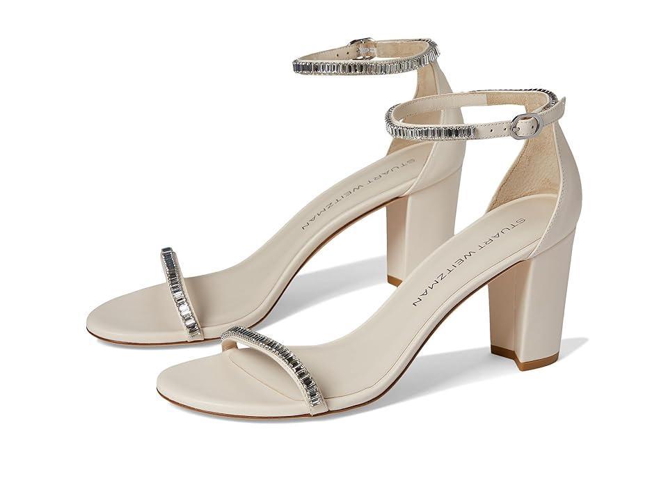 Stuart Weitzman Womens Nearlynude Stefanie Embellished Block Heel Sandals Product Image