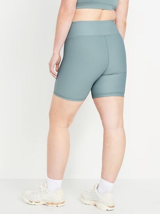 High-Waisted PowerSoft Biker Shorts -- 6-inch inseam Product Image