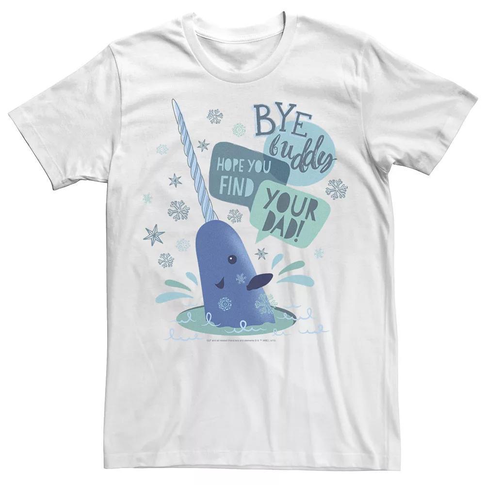Big & Tall Elf Narwhal "I Hope You find Your Dad" Text Poster Tee, Men's,  Product Image