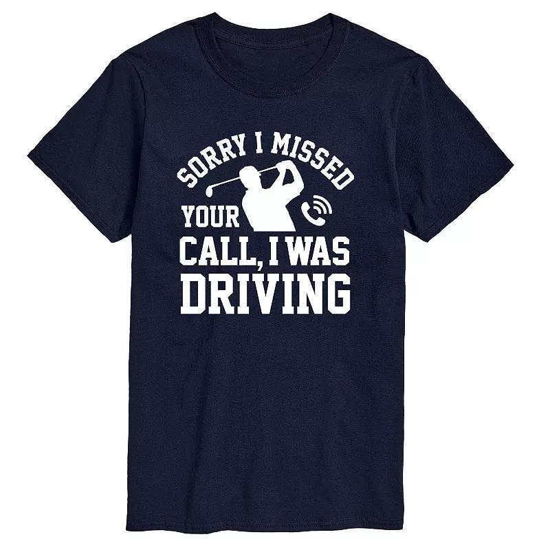 Men's Sorry Missed Call Driving Golf Graphic Tee, Size: XS, Blue Product Image