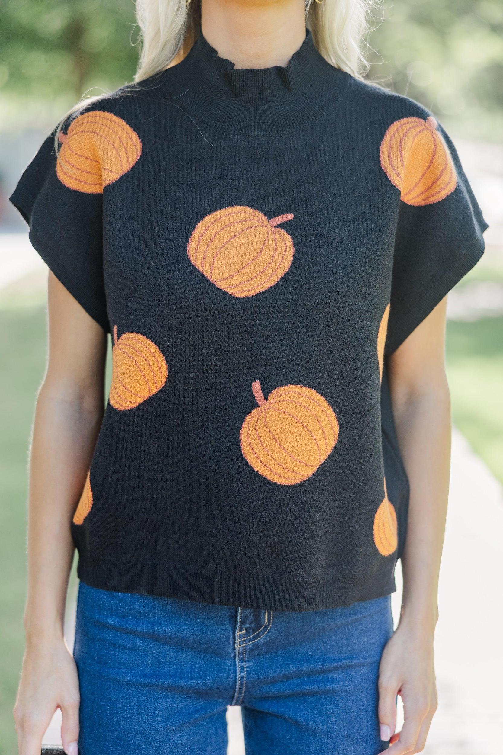 Look The Part Black Pumpkin Sweater Female Product Image