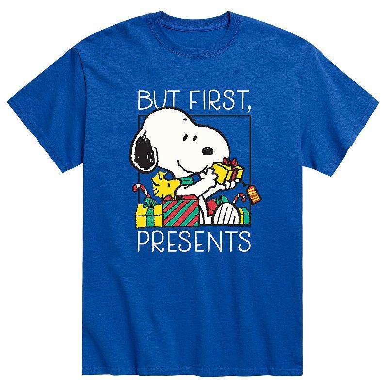 Men's Peanuts Presents First Tee, Size: Large, Royal Blue Product Image