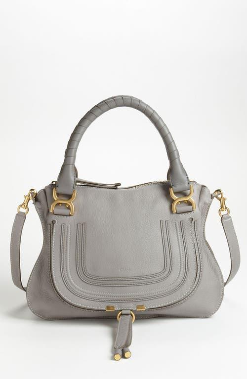 Marcie Medium Double Carry Satchel Bag in Grained Leather Product Image