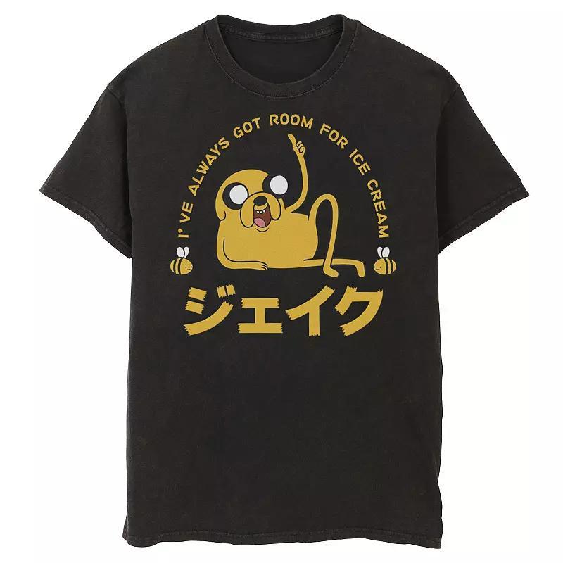 Men's Cartoon Network Adventure Time Jake "Room For Ice Cream" Kanji Tee, Size: XL, Black Product Image