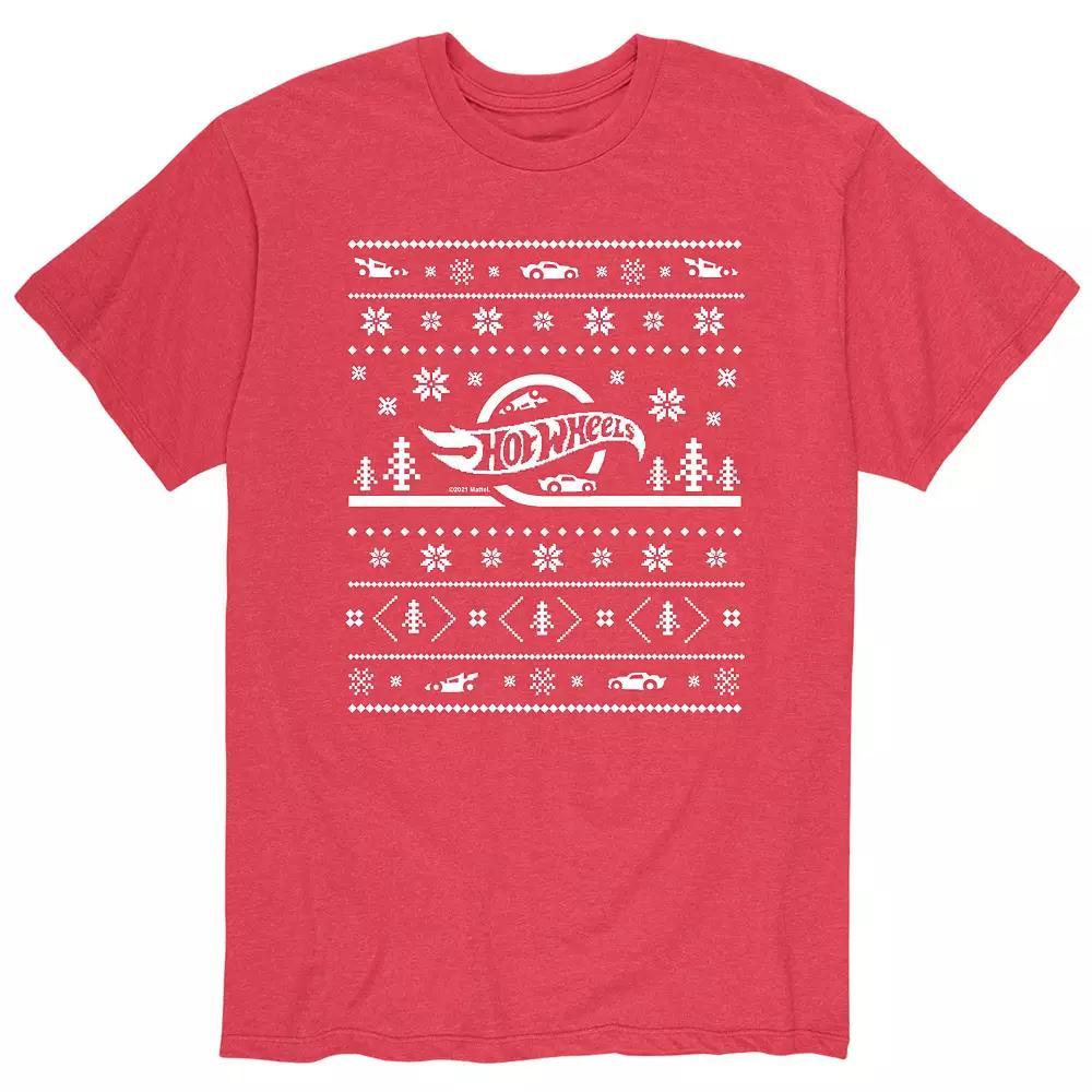 Men's Hot Wheels Ugly Christmas Sweater Pattern Tee,  Product Image