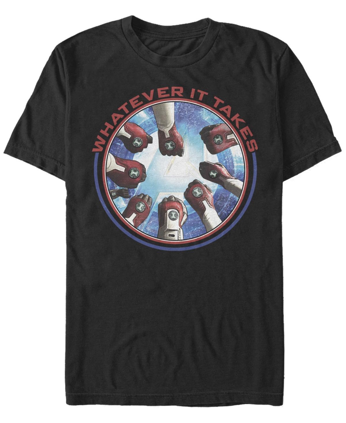 Men's Marvel Avengers Endgame Whatever It Takes Hands In Portrait Graphic Tee, Size: 3XL, Black Product Image