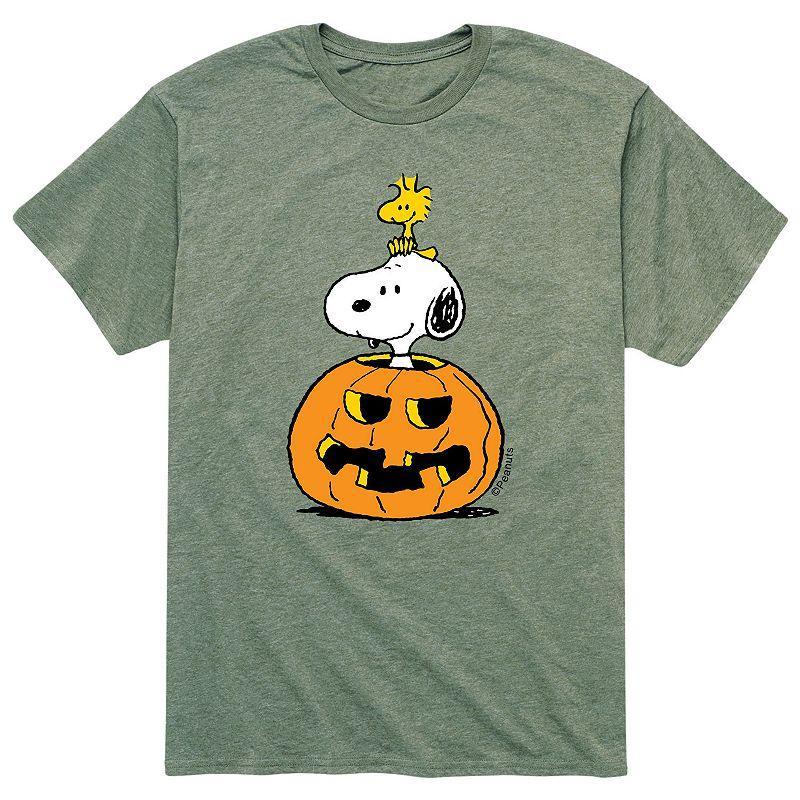 Big & Tall Peanuts Snoopy Pumpkin Tee, Men's, Size: Large Tall, Blue Product Image