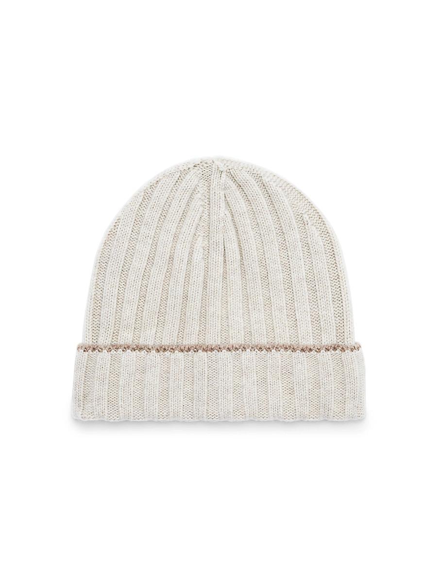 Mens Cashmere Rib Knit Beanie Product Image