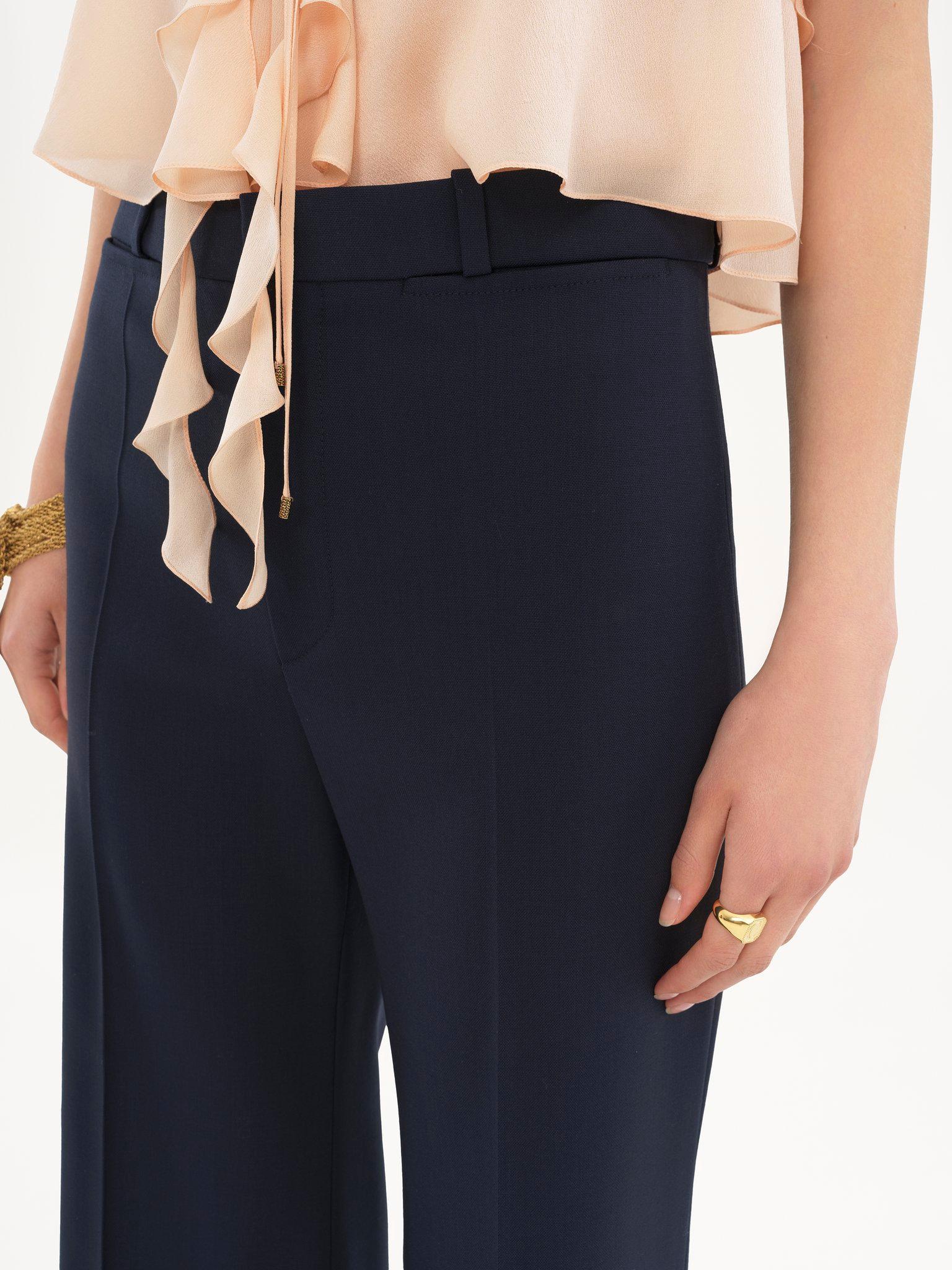 Flared tailored pants in stretch wool Product Image