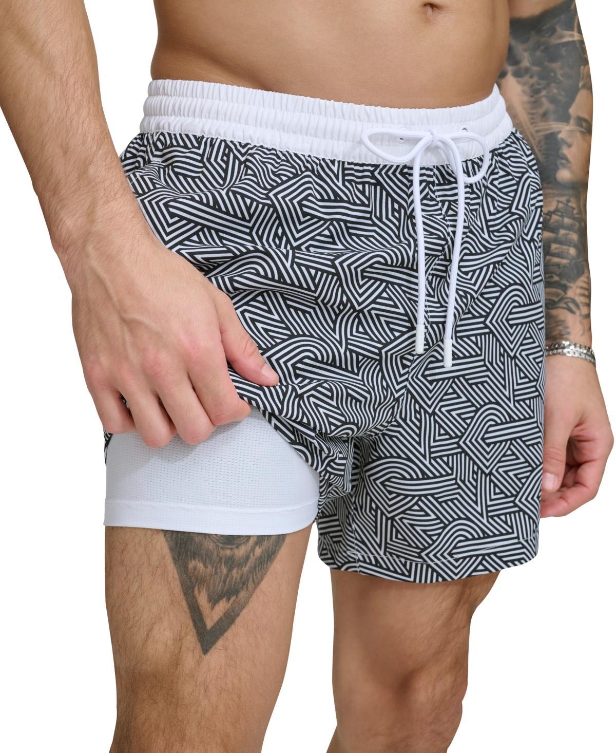 Dkny Mens Core Logo Stretch 5 Volley Shorts Product Image