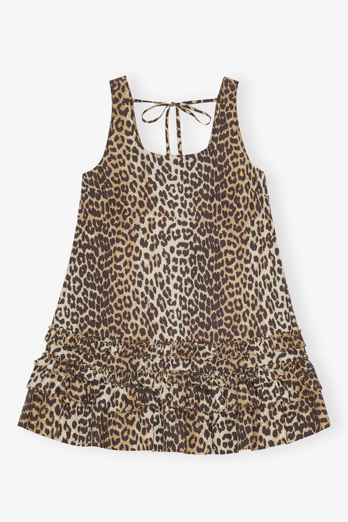 Leopard Cotton Poplin Mini Dress Product Image