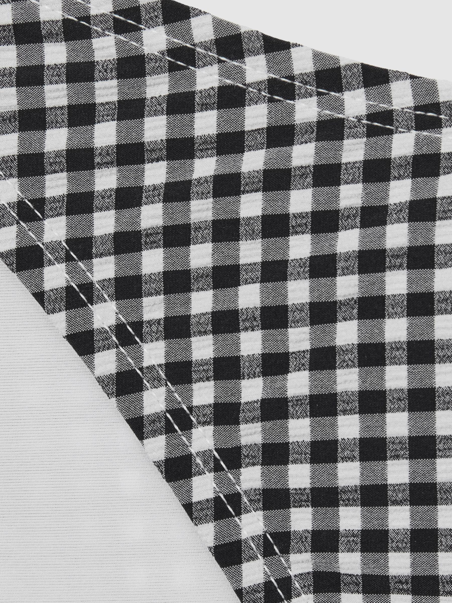 Good American Gingham Bikini Bottoms in Black Product Image