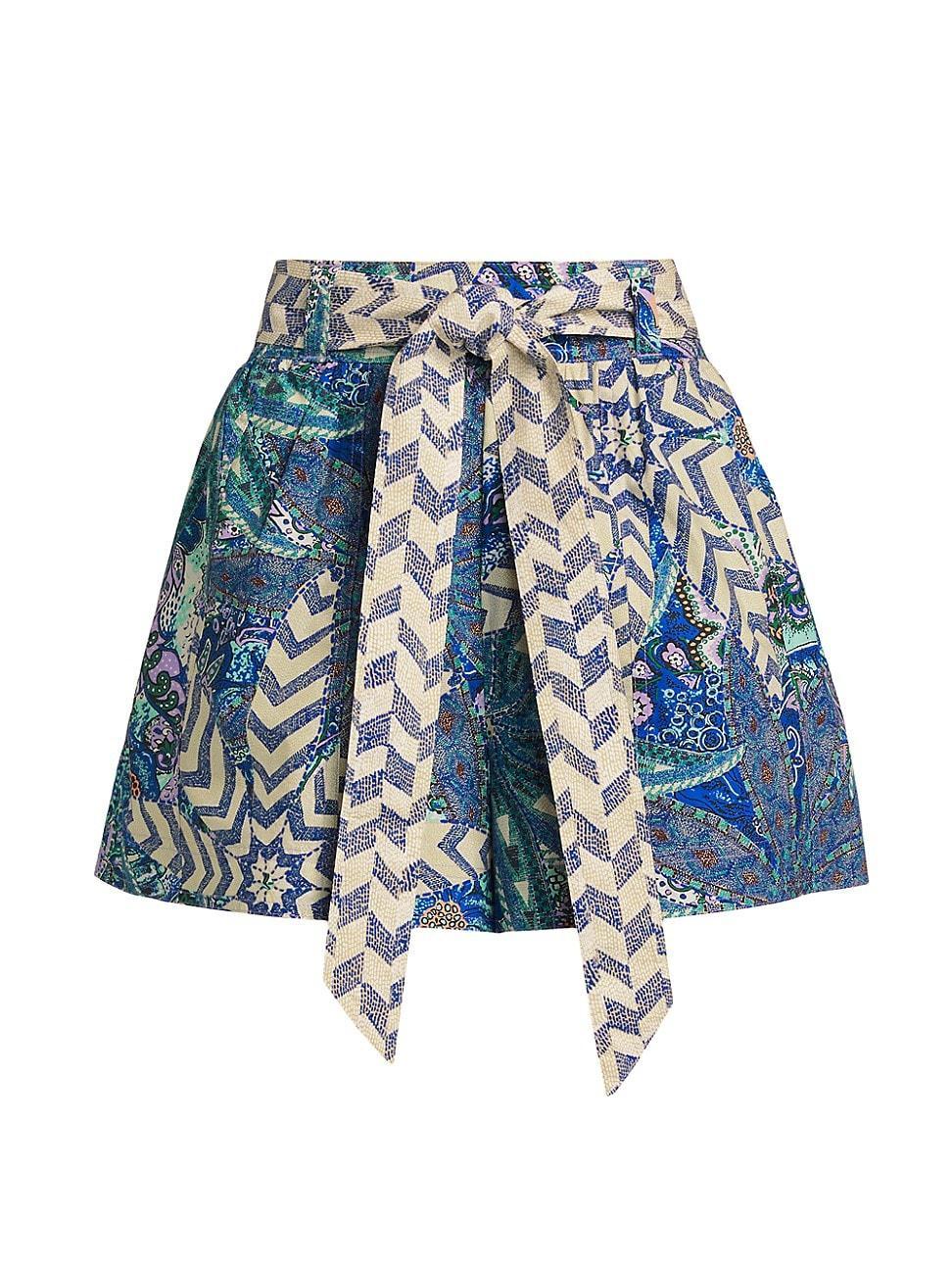 Womens Tedi Floral Paisley Tie-Waist Shorts Product Image