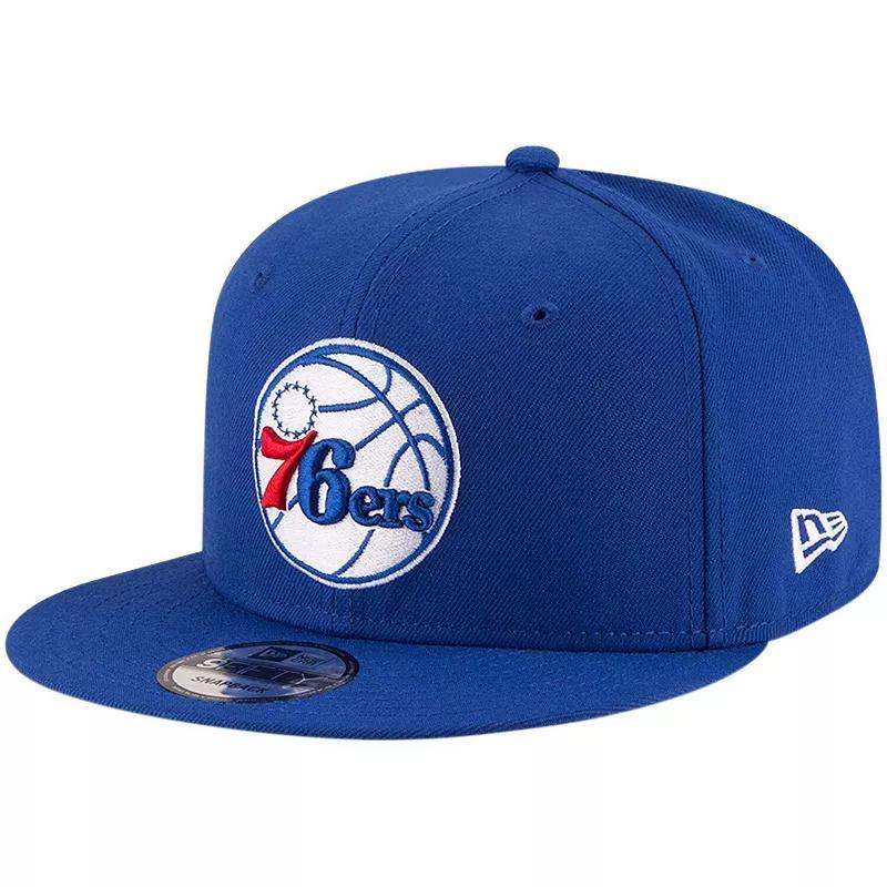 Mens New Era Royal Philadelphia 76ers Official Team Color 9FIFTY Snapback Hat Product Image